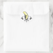 banaan fleur de lis ronde sticker (Tas)