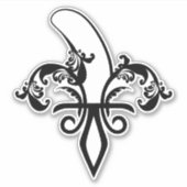 banaan fleur de lis sticker (Voorkant)