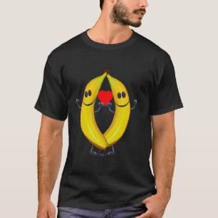 Banaan Fruit Fruit Fruit Hart Harten Grappig Grapp T-shirt