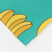 Banaan Fruit Fun Patroon Fleece Deken (Hoek)
