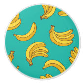 Banaan Fruit Fun Patroon Keramische Knop (Voorkant)