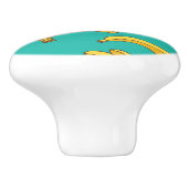 Banaan Fruit Fun Patroon Keramische Knop (Zijkant)