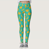 Banaan Fruit Fun Patroon Leggings (Voorkant)