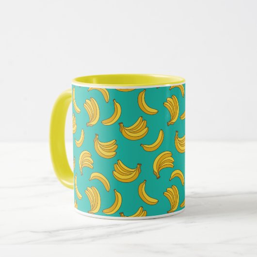 Banaan Fruit Fun Patroon Mok (Voorkant links)