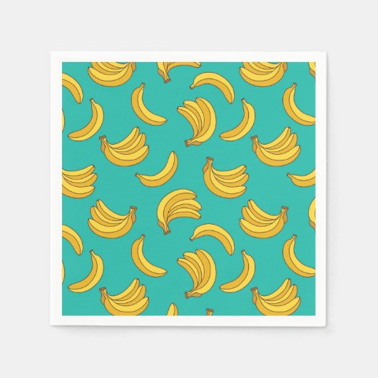 Banaan Fruit Fun Patroon Servet (Voorkant)