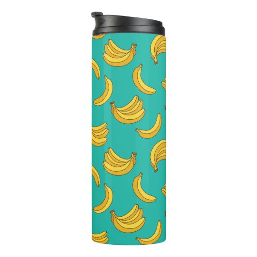 Banaan Fruit Fun Patroon Thermosbeker (Geroteerd rechts)