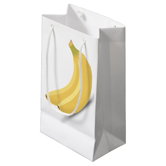 Banaan Fruit Gift Bag Klein Cadeauzakje (Voorkant Gekanteld)