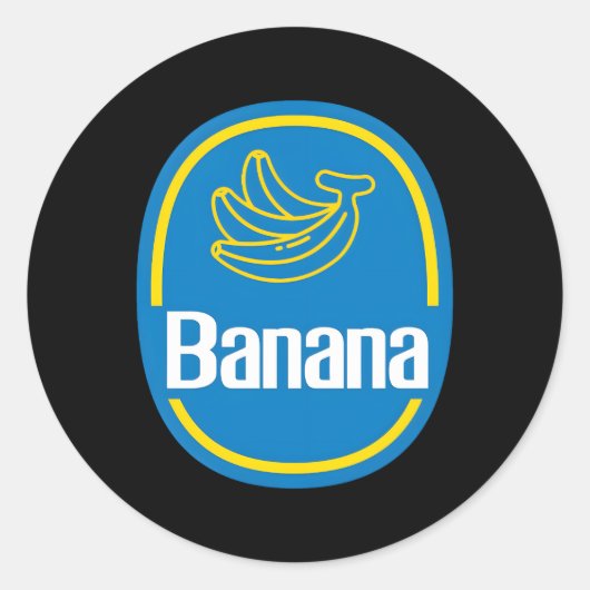 Banaan Fruit Lazy Halloween Ronde Sticker (Voorkant)