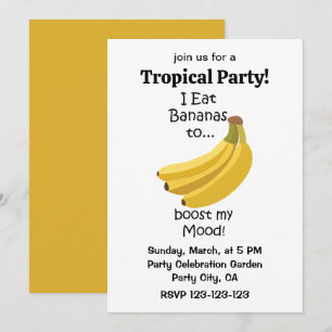 Banaan Fruit Verbetert Mijn Stemming Grappig Tropi Kaart