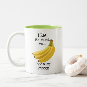 Banaan Fruit Verbetert Mijn Stemming Grappig Tweekleurige Koffiemok