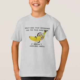 banaan gaat naar dokter health pun grappige grap t-shirt