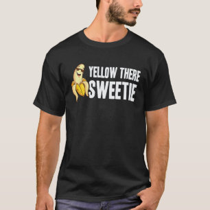 Banaan Geel Daar Schatje Cool Minimalistisch Groen T-shirt