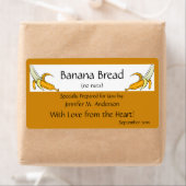 Banaan Geel ingelijste bananen Zelfgemaakt eten Etiket (Insitu)