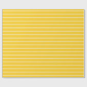 Banaan Geel Wit Dun Horizonaal Gestreept Cadeaupapier (Vlak)