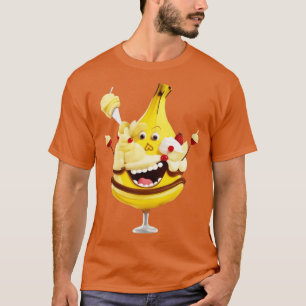 Banaan gespleten grappig fruit t-shirt