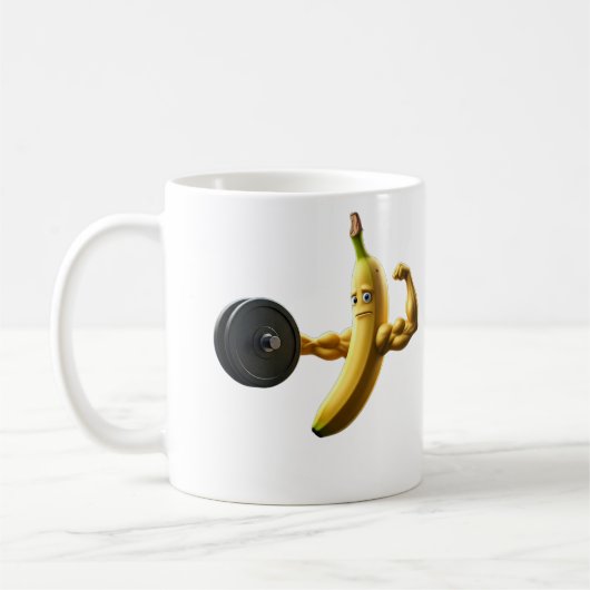 Banaan grappig aan de macht koffiemok (Links)