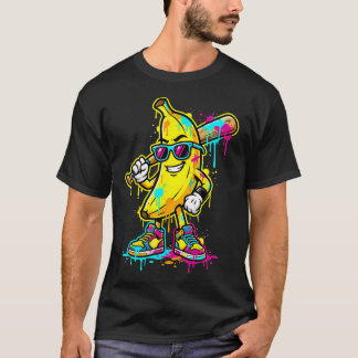 Banaan Grappig Honkbal Drip Ijsje Jeugd Jongens T-shirt