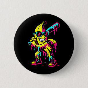Banaan Grappig IJscrimpje Kinderen Jongens Meisjes Ronde Button 5,7 Cm