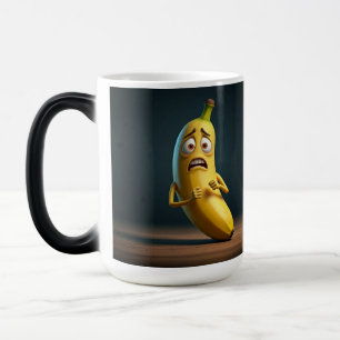 Banaan grappig schokkend gezicht magische mok