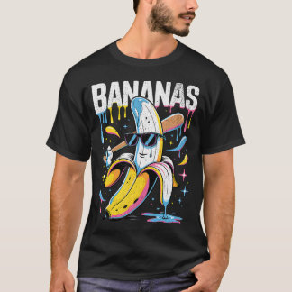 Banaan Grappige Honkbal Drip Jeugd Jongens Meisjes T-shirt