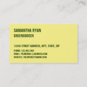 Banaan, groenteboeren Visitekaartje (Achterkant)