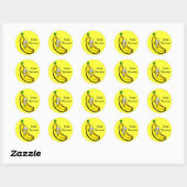 Banaan Guy Gone Bananen Ronde Sticker (Vel)