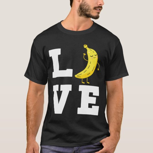 Banaan houdt van Schattigee bananenfruit outfit T-shirt (Voorkant)