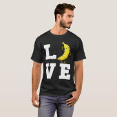 Banaan houdt van Schattigee bananenfruit outfit T-shirt (Voorkant volledig)