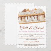 Banaan Ijs Sandwich Dag Waterverf Kaart (Voorkant / Achterkant)