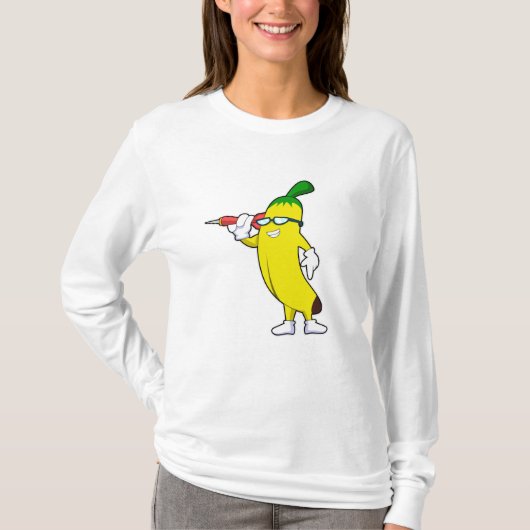 Banaan in Darts met Dart T-shirt (Voorkant)