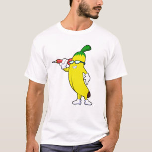 Banaan in Darts met Dart T-shirt