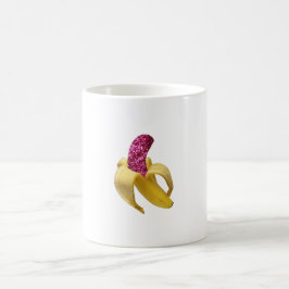 Banaan in faux Pink Glitter ziet er heerlijk uit Koffiemok