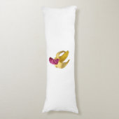 Banaan in faux Pink Glitter ziet er heerlijk uit Lichaamskussen (Voorkant Verticaal)