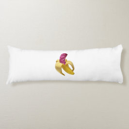 Banaan in faux Pink Glitter ziet er heerlijk uit Lichaamskussen