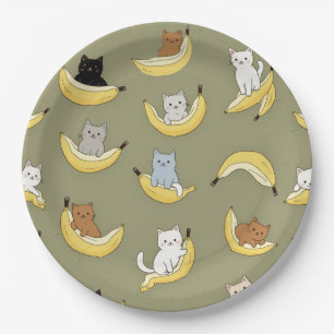 Banaan Kat Papieren Borden Bordje