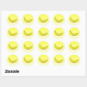 Banaan - Klassieke Ronde Sticker (Vel)