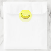 Banaan - Klassieke Ronde Sticker (Tas)