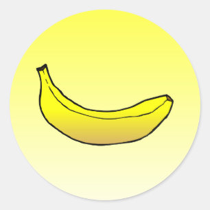 Banaan - Klassieke Ronde Sticker