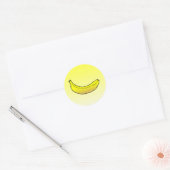 Banaan - Klassieke Ronde Sticker (Envelop)