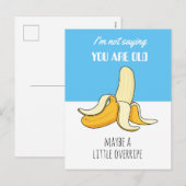 Banaan Kleine Overrijpe Grappige Verjaardagscadeau Feestdagenkaart (Voorkant / Achterkant)