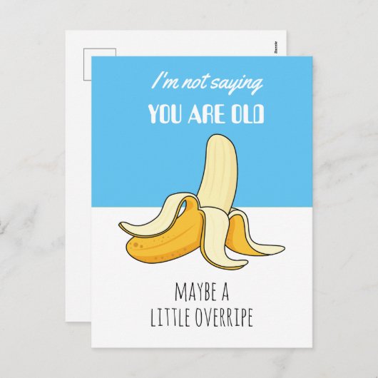 Banaan Kleine Overrijpe Grappige Verjaardagscadeau Feestdagenkaart (Voorkant / Achterkant)