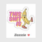 Banaan Kus-Cut Stickers: Grappige Laptop Stickers (Vel)