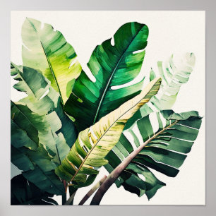 Banaan Leaves Art Print Poster