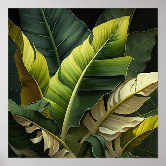 Banaan Leaves Art Print Poster (Voorkant)