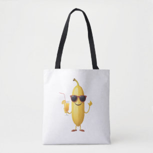 Banaan Leuke Vrolijke Vakantie Tropische Drink Par Tote Bag