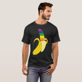 Banaan LGBT Vlag Leuke Ondersteuning Gay Pride Bis T-shirt (Voorkant volledig)
