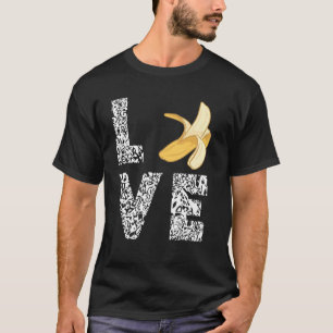 Banaan Liefde Luipaard Vegan Voedsel Zomer Fruit V T-shirt
