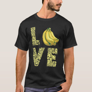 Banaan Liefde Luipaard Vegetariërs Vegan Voedsel Z T-shirt
