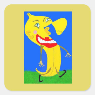Banaan 🍌 Man Vierkante Sticker