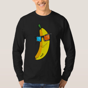 Banaan met coole zonnebril t-shirt